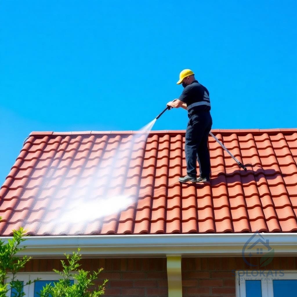 Roof cleaning service